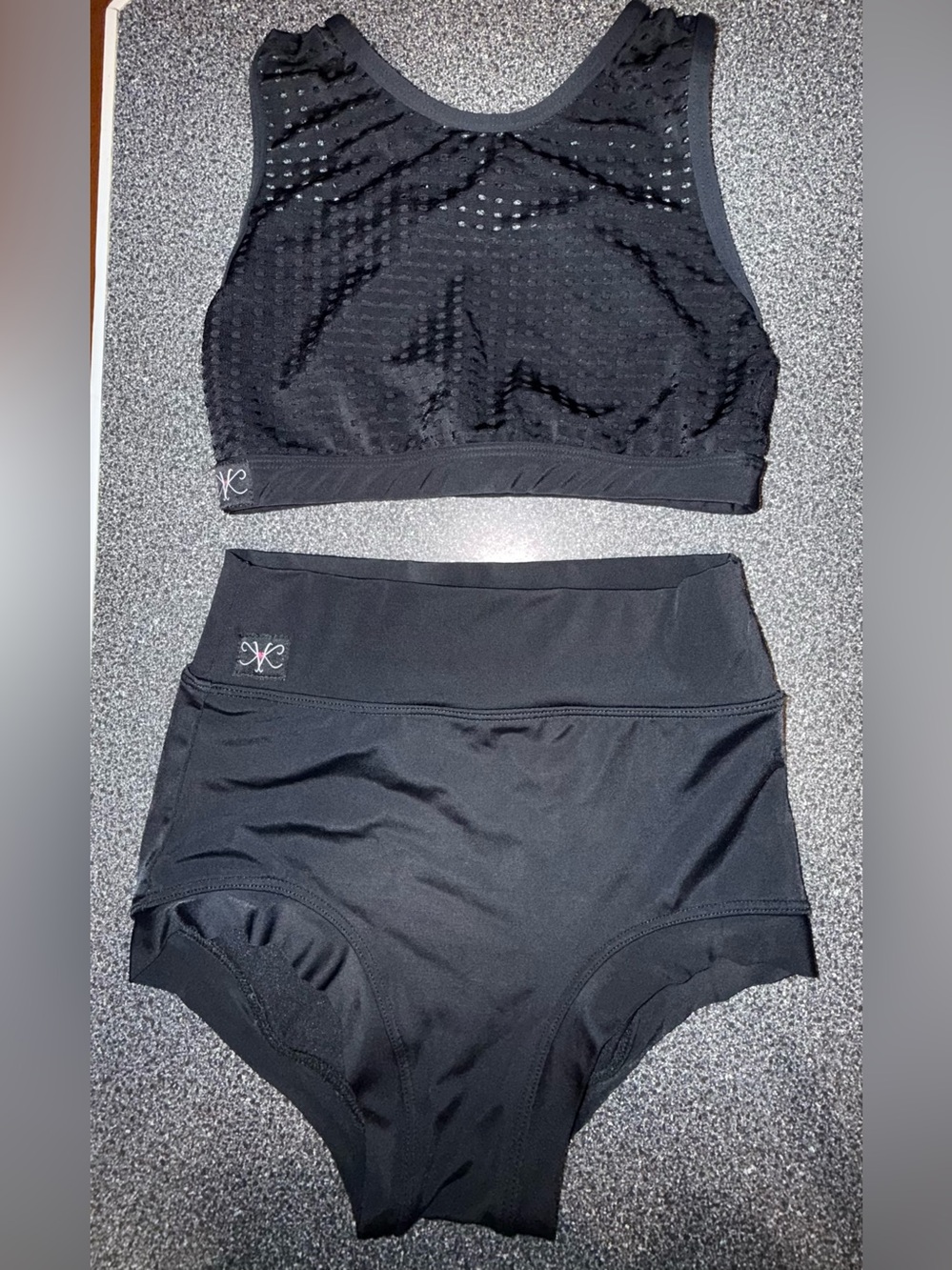 Kandi Kouture Black Dance 2 Piece Set Size Adult X-Small